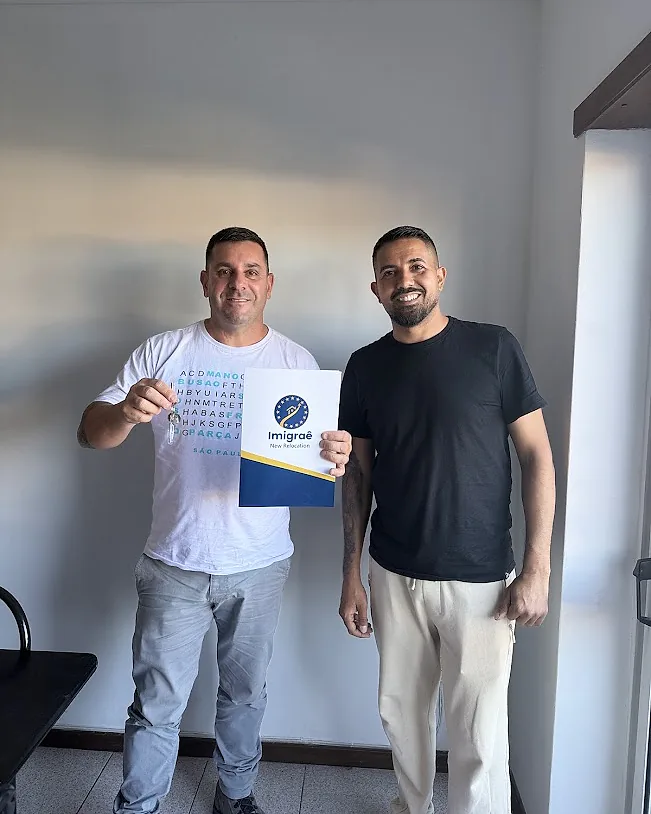 Cliente da Imigraê no dia da entrega das chaves