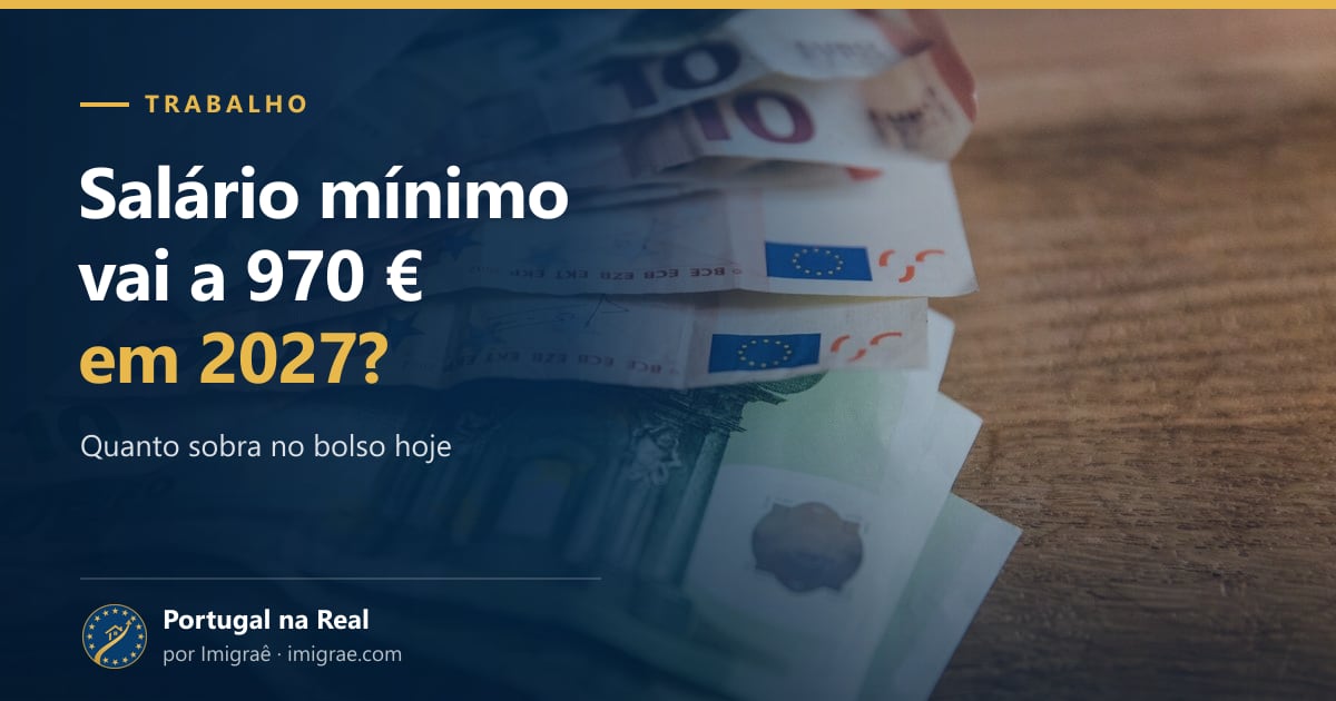 Salário mínimo vai a 970 € em 2027? Quanto sobra no bolso hoje, os seus direitos no primeiro emprego e como está o mercado